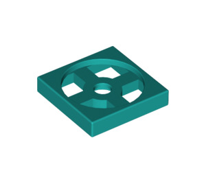 LEGO Turquoise foncé Turntable 2 x 2 assiette Base (3680)