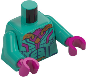 LEGO Turquoise Foncé Vision avec Turquoise Foncé Costume Minifigurine Torse (973 / 76382)