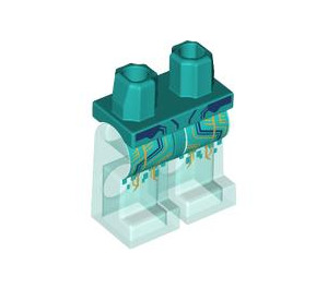 LEGO Donker turquoise Vision met Donker turquoise Pak Minifiguur Heupen en benen (73200 / 103702)