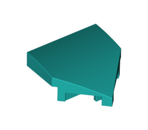 LEGO Dark Turquoise Wedge 2 x 2 x 0.7 with Point (45°) (66956)
