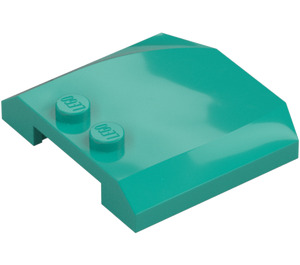 LEGO Dark Turquoise Wedge 4 x 4 Curved (45677)