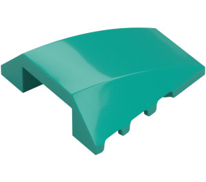 LEGO Dark Turquoise Wedge 4 x 4 Triple Curved without Studs (47753)