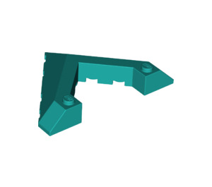 LEGO Dark Turquoise Wedge 6 x 8 (45°) with Pointed Cutout (22390)