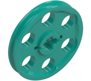 LEGO Donker turquoise Wig Riem Wiel (4185 / 49750)