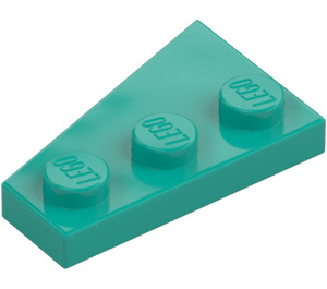 LEGO Dark Turquoise Wedge Plate 2 x 3 Wing Right  (43722)