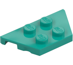 LEGO Dark Turquoise Wedge Plate 2 x 4 (51739)