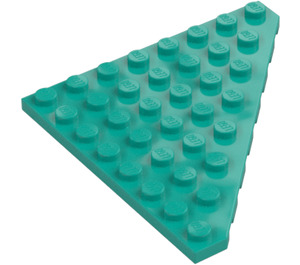 LEGO Mørk turkis Kile Plate 8 x 8 Hjørne (30504)