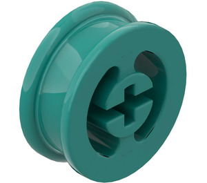 LEGO Donker Turquoise Wiel Hub 8 x 17.5 met Axlehole (3482)