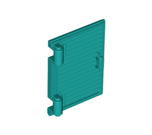 LEGO Turquoise foncé Fenêtre 1 x 2 x 3 Shutter avec Hinges et poignée (60800 / 77092)