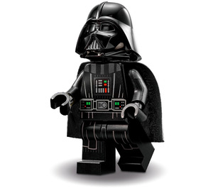 LEGO Darth Vader mit Weiß Kopf und Stretchable Umhang mit Printed Arme (Stirnrunzeln) Minifigur