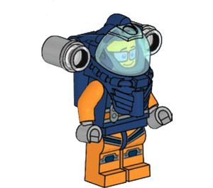 LEGO Deep Sea Diver med Hjelm med Luft Tanke - Hankøn Minifigur