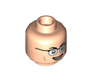 LEGO Dennis Nedry Minifigure Head (Recessed Solid Stud) (3626 / 55310)