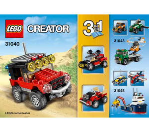 LEGO Desert Racers Set 31040 Instructions