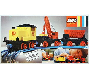 LEGO Diesel Locomotive with Crane Wagon and Tipper Wagon Set 724