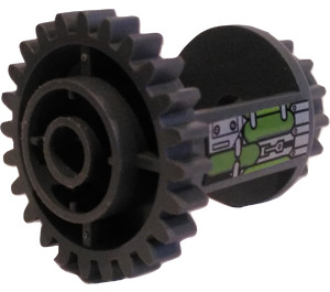 LEGO Differential Ausrüstung Casing mit Panzer und Bolts (Recht) Aufkleber (6573)