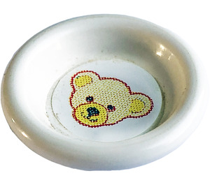 LEGO Dinner Plate with Teddy Bear Sticker (6256)