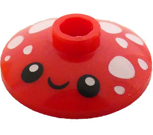 LEGO Dish 2 x 2 met Zwart Ogen en Grijns en Wit Spots (4740)