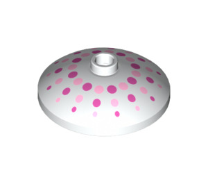 LEGO Dish 3 x 3 med Rosa dots (29484 / 35268)