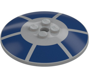 LEGO Dish 6 x 6 with Dark Blue Sections (Solid Studs) (21599 / 108332)