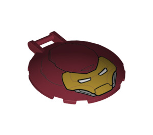 LEGO Dish 6 x 6 with Handle with Hulkbuster Head (18675 / 69545)