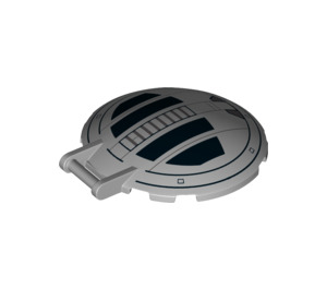 LEGO Dish 6 x 6 med Handtag med SW TIE Advanced Hatch (18675 / 19229)