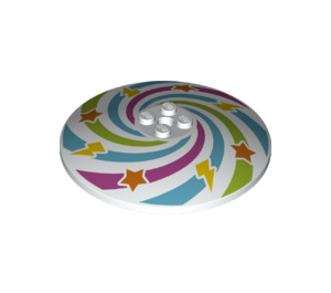 LEGO Dish 8 x 8 с Rainbow Swirl (3961 / 39038)