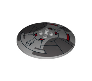 LEGO Dish 8 x 8 с Sith Infiltrator червен Sections (3961 / 23010)