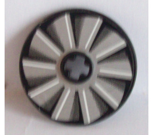 LEGO Disk 3 x 3 with Gray Fan Blade Sticker (2723)