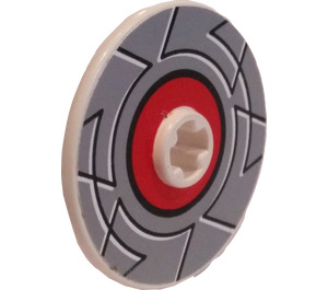 LEGO Disk 3 x 3 with Grey and Red Circle Sticker (2723)