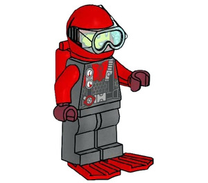 LEGO Diver - Kvinne Minifigur