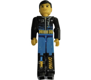 LEGO Diver Technic Figure with Stickers
