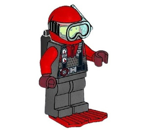 LEGO Diver mit Rot Helm Minifigur