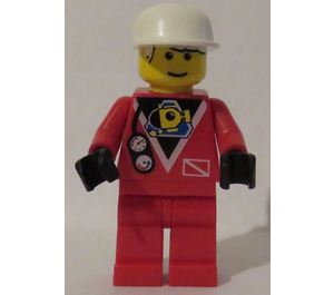 LEGO Diver med hvid Kasket og Gauges Minifigur