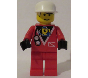 LEGO Diver mit Weiß Deckel Minifigur