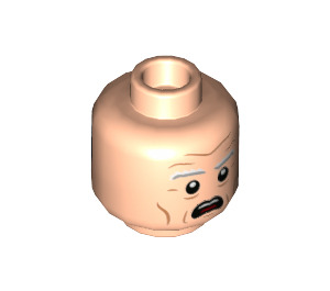LEGO Doc Brown Minifigure Kopf (Einbau-Vollbolzen) (3626 / 87920)