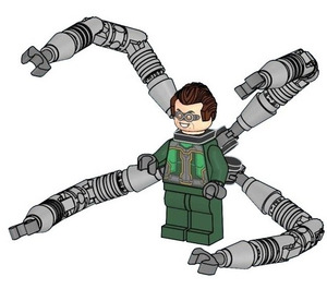 LEGO Doc Ock s Tmavě zelená Oblek a Mechanický Paže Minifigurka