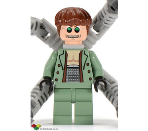 LEGO Doc Ock met Zandgroen Kleding en Dun Toothy Smile Minifiguur