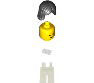 LEGO Doctor met Zwart Haar Reissue minifiguur