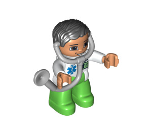 LEGO Doctor with Stethoscope, Bright Green Trousers Duplo Figure