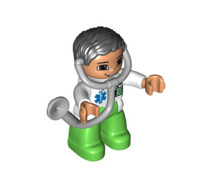 LEGO Doctor with Stethoscope, Bright Green Trousers Duplo Figure