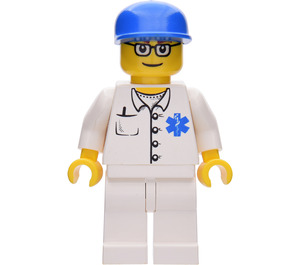 LEGO Doctor met Sunglasses en Blauw Pet minifiguur