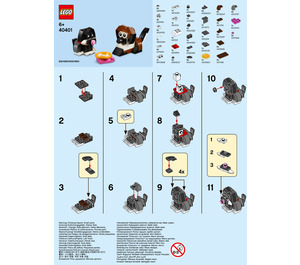 LEGO Hond en Kat Friendship Dag 40401 Instructions