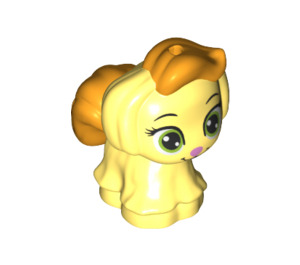 LEGO Chien - Puppy avec Bright Lumière Orange Cheveux et Queue (24668)