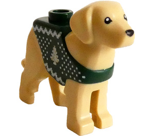 LEGO Dog with Dark Green Holiday Sweater