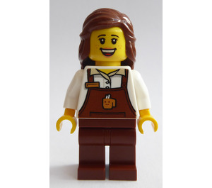 LEGO Donut Stall Female Barista Minifigur