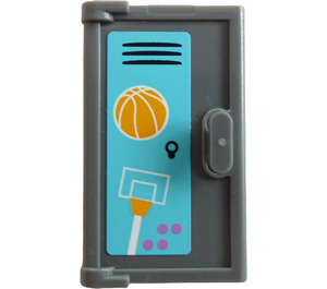 LEGO Door 1 x 2 x 3 with Basketball and Hoop Sticker (60614)