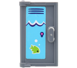 LEGO Door 1 x 2 x 3 with Fish & Locker Sticker (60614)