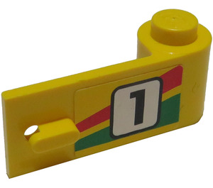 LEGO Deur 1 x 3 x 1 Rechtsaf met Number 1 Sticker (3821)