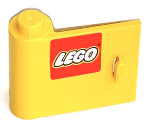 LEGO Tür 1 x 3 x 2 Links mit Lego Logo Aufkleber mit festem Scharnier (3189)