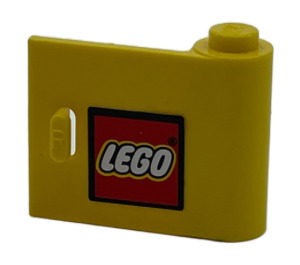 LEGO Deur 1 x 3 x 2 Rechts met Lego logo Sticker met massief scharnier (3188)